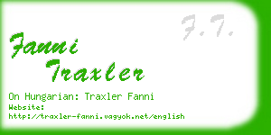 fanni traxler business card